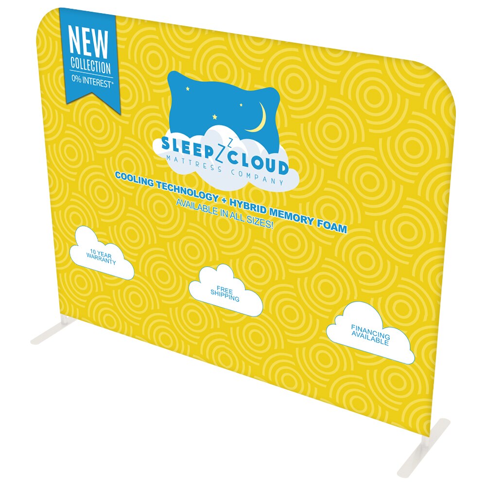 EZ Tube Cali Headboards — 57 in Single Sided Graphic Package with White Back Fabric